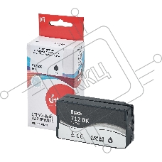 Струйный картридж Sakura 3ED71A (№712 Black) для HP, черный, водорастворимый тип чернил, 80 мл.