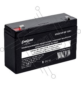 Батарея ExeGate EP234537RUS DT 612/EXG6120 (6V 12Ah) клеммы F1