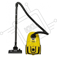 Пылесос Karcher VC2 желтый, 700 Вт, уборка сухая, пылесборник мешок 2 л