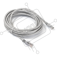 Патч-корд ExeGate EX286385RUS UTP-RJ45-RJ45-5e-5M-LSZH-GY, UTP, cat.5e, LSZH, 5м, серый