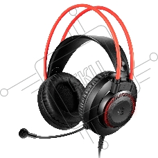 Наушники с микрофоном A4Tech Bloody G200S черный/красный 2м мониторные USB оголовье (G200S USB/ BLACK +RED)