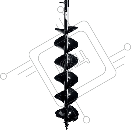 Шнек для мотобуров, мерзлый грунт, d=150 мм, двухзаходный, ЗУБР
