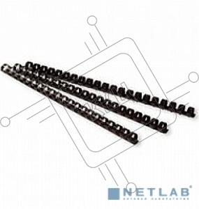 Пластиковые пружины для переплета 6 мм (на 2 - 20 листов) черные 100шт Fellowes (FS-53453)