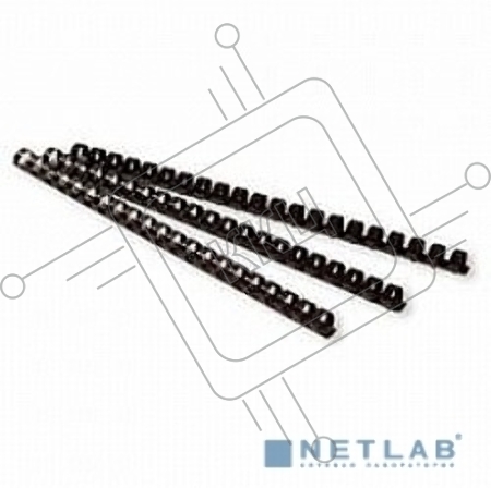 Пластиковые пружины для переплета 6 мм (на 2 - 20 листов) черные 100шт Fellowes (FS-53453)