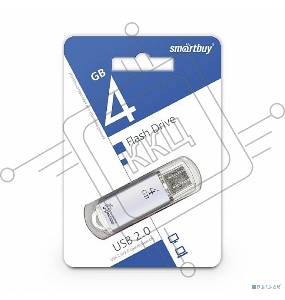 Флеш Диск Smartbuy USB Drive 4Gb V-Cut series Silver SB4GBVC-S