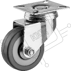 Колесо поворотное ЗУБР d=50 мм, г/п 35 кг, резина/полипропилен, 30956-50-S