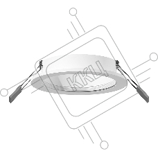 Корпус светильника C7621 SWH белый песок D92*H25mm MR16 GU5.3