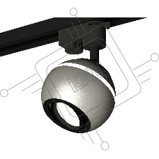 Светильник Ambrella light XT1103001 SSL/PBK серебро песок/черный полированный MR16 GU5.3 LED 3W 4200K (A2521, C1103, N7002)