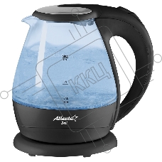 Чайник электрический Atlanta ATH-2460 (black) стеклянный