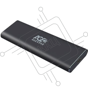 Внешний корпус AgeStar M.2 USB 3.0  NGFF (B-key) AgeStar 3UBNF5C (BLACK) , алюминий, серебристый