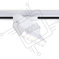 Трековый однофазный светодиодный светильник Ambrella light GL6812 WH белый LED 6W 4200K 24° 115*22*87