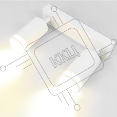 Спот на основании GWL-2GU10-M-IP20 Двойной Белый С боковым рассеивателем Башня