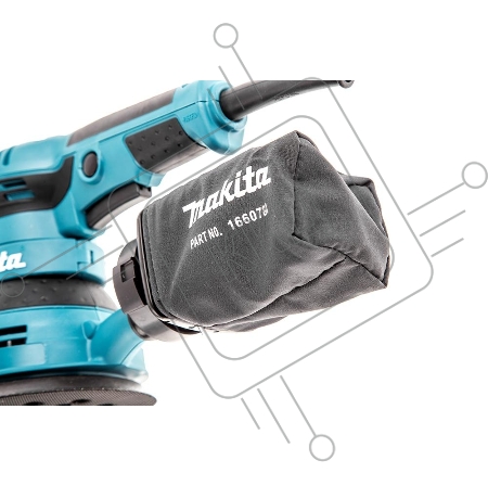 Шлифовальная машина Makita BO5041 ЭШМ,{300Вт,ф125мм,4000-12000об\м,ампл-2.8мм,1.4кг,кор,п\сборник,доп.рукоятка}