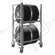 Стеллаж Практик MS Pro пол.:2 разборная 1350x781x606мм серебристый