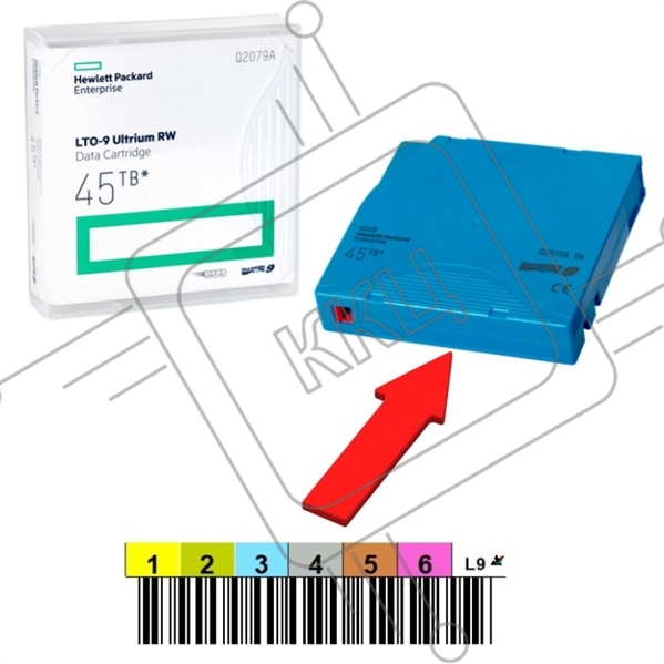 HPE Ultrium LTO9 Data cartridge 45TB RW