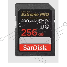 Флеш карта SD 256GB SanDisk SDXC Class 10 V30 UHS-I U3 Extreme Pro 200MB/s