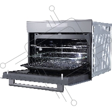 Встраиваемый духовой шкаф с функцией СВЧ OKB 3250 GBXGr MW серое стекло + черная нержавеющая сталь