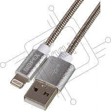 Кабель USB (m)-Lightning (m) 1м серебристый