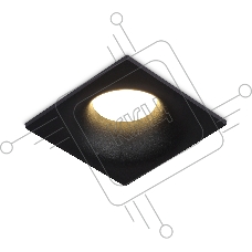 Встраиваемый точечный светильник Ambrella light TN102812 BK черный GU5.3 85*85*35