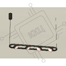Светильник Ambrella light XB9164103/4 SBK/PPG черный песок/золото розовое полированное GX53 (C9164, N8126)
