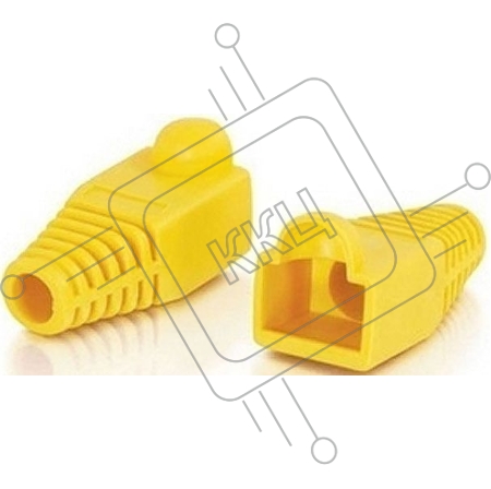 Защитные колпачки для кабеля 6,0мм cat.5, на соединение коннектора с кабелем, желтый, 100 шт. в пачке