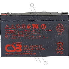 Аккумулятор 6V 9Ah CSB HRL634W (HRL634WF2FR) клеммы F2  , огнеупорные