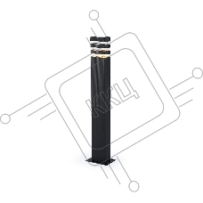 Светильник Ambrella light ST2588 BK/CL черный/прозрачный IP54 E27 max 40W 110*65*800