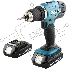 Дрель-шуруповерт Makita DDF453SYE Дрель ак {18В,2х1.5Ач Li-ion,БЗП-13мм,0-400\1300об\м,42\27Нм,1.8кг,чем}
