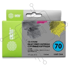 Картридж струйный Cactus CS-C9390 №70 светло-голубой (130 мл.) для HP DesignJetZ2100, Z2100GP, Z3100, Z3100GP, Z3100ps GP, Z3200, Z3200ps, Z5200, Z5400 ePrinter, Z5400ps PostScript