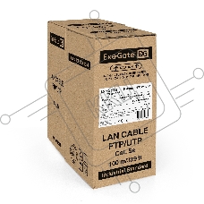 Кабель ExeGate Special UTP 4 пары кат.5e CCA, 26AWG, бухта 100м, серый, PVC