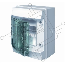 Бокс настенный Mistral65 4М прозр. дверь ABB 1SL1200A00