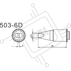 Жало для паяльника Quick 503-6D