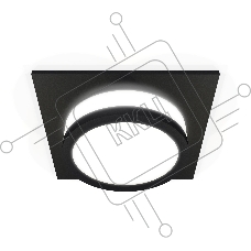 Комплект встраиваемого светильника Ambrella light XC7632041 SBK/FR черный песок/белый матовый MR16 GU5.3 (C7632, N7121)