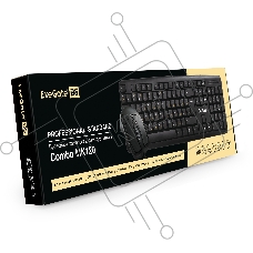 Комплект ExeGate Professional Standard Combo MK120 (клавиатура влагозащищенная 104кл. + мышь оптическая 1000dpi, 3 кнопки и колесо прокрутки, длина кабелей 1,5м; USB, черный, Color Box)