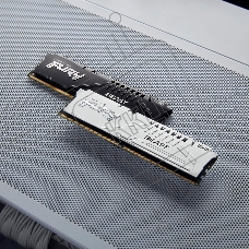 Оперативная память Kingston Fury Beast, DDR5, 16GB (1x16GB), 5200MHz, CL40, DIMM, с радиатором, белый