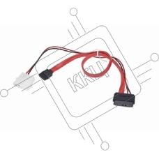 Кабель Gembird/Cablexpert Кабель Combo miniSATA , molex+SATA/miniSATA, 6pin+7pin, (длина инт-50см, пит-30см) (CC-SATA-C3)