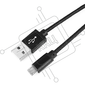 Кабель Gembird USB 2.0 Cablexpert CC-mUSB2bk1m, AM/microBM 5P, 1м, нейлоновая оплетка, алюминиевые разъемы, черный, пакет