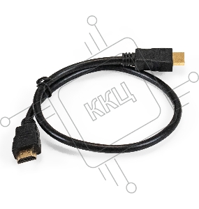Кабель HDMI ExeGate EX-CC-HDMI-0.5 (19M/19M, 0,5м, v1.4b, позолоченные контакты)