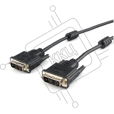Кабель DVI-D single link Cablexpert CC-DVIL-BK-10, 19M/19M, 3.0м, CCS, черный, экран, феррит.кольца, пакет