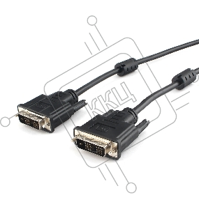 Кабель DVI-D single link Cablexpert CC-DVIL-BK-10, 19M/19M, 3.0м, CCS, черный, экран, феррит.кольца, пакет