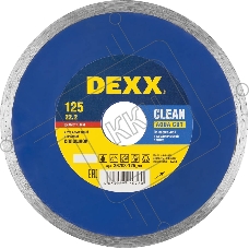 Круг алмазный DEXX 36703-125_z01  влажная резка сплошной для УШМ 125х5х22.2мм