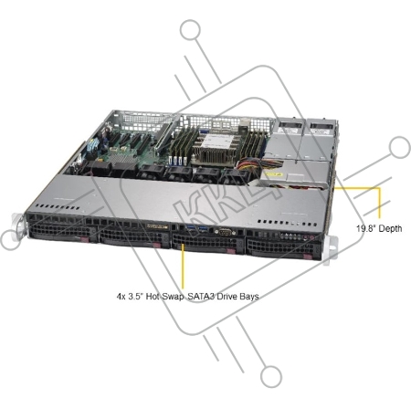 Платформа SuperMicro SYS-5019P-MTR 1G 2P 2x400W