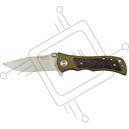 Нож ЗУБР 47713  премиум следопыт складной универсальный рукоятка с деревянными вставками 200/95мм
