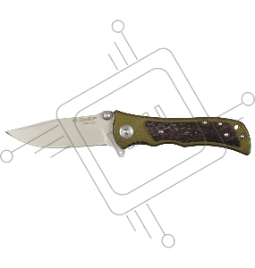 Нож ЗУБР 47713  премиум следопыт складной универсальный рукоятка с деревянными вставками 200/95мм