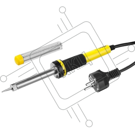 Паяльник STAYER 55300-30  profi с двухкомп. рукояткой и долговечным жалом припой и подставка 30Вт