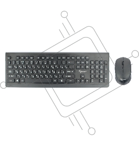 Комплект клавиатура+мышь беспроводные Gembird KBS-7200, черный, 2.4ГГц/10м, 1600 DPI,  мини-приемник- USB