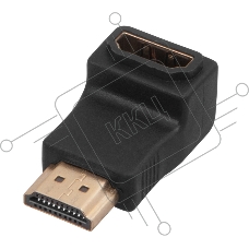 Переходник штекер HDMI - гнездо HDMI, угловой  REXANT