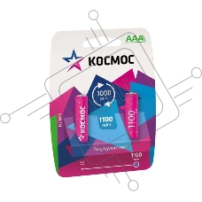Аккумулятор КОСМОС KOCR03NIMH(1100MAH)R03 NiMn 1100мАч (блист.2шт.) Цена за 1шт