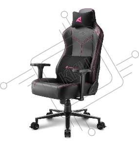 Игровое кресло Sharkoon Skiller SGS30 чёрно-розовое (синтетическая кожа, регулируемый угол наклона, механизм качания)