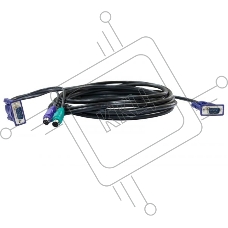 Кабель D-Link DKVM-CB5 KVM Cable with VGA and 2 x PS/2 connectors for DKVM-4K, 4.5m.